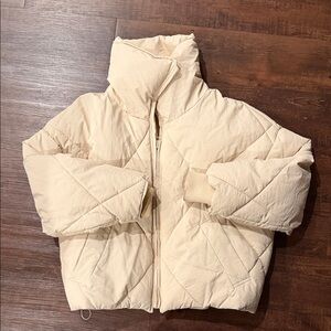 Zara Cream Puffer Jacket